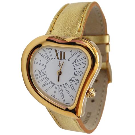 ysl heart watch gold|Yves Saint Laurent Heart Watch .